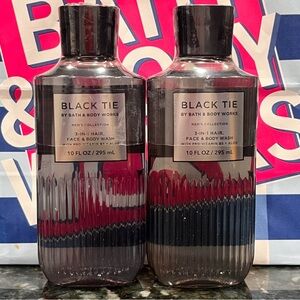 NEW Men's BLACK TIE 3-in-1 Hair Face & Body Wash 10 oz Bath & Body Works.